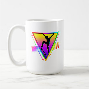 Caneca De Café Silhueta Retro de Skate