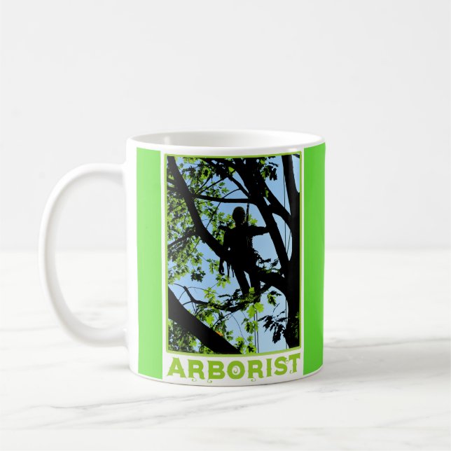 Caneca De Café Silhueta trepadeira: Arborista (Esquerda)