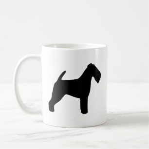 Caneca De Café Silhuetas da Raça de Cão Terrier Galês