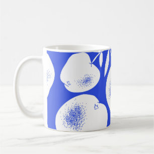 Caneca De Café Silhuetas de Maçã Texturizadas: padrão desenhado à