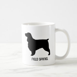 Caneca De Café Silhuettes de Cachorro de Espanhol de Campo Person