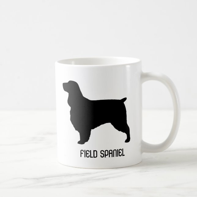 Caneca De Café Silhuettes de Cachorro de Espanhol de Campo Person (Direita)