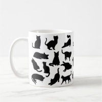 Silhuettes de Gato Preto e Branco