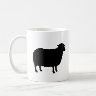 Caneca De Café Silhuettes de Ovelha Negra