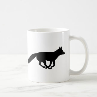 Caneca De Café Silhuettes Raposa em Execução | Animais Selvagens