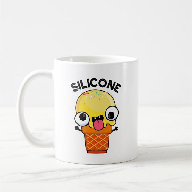 Caneca De Café Silicone Funny Sorvete Cone Pun (Esquerda)