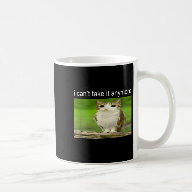 Caneca De Café Silly Owl Cat Meme I Can't Take It Anymore  (Direita)