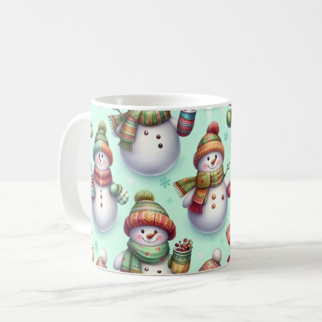 Caneca De Café Silly Snowmen (Frente Esquerda)