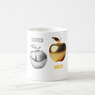Caneca De Café Silver and gold apple Mug