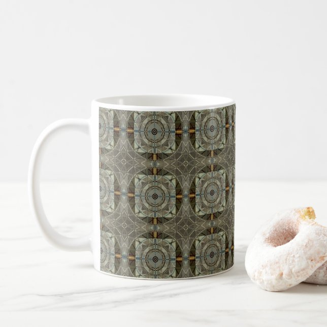 Caneca De Café Silver Filigree (Com Donut)