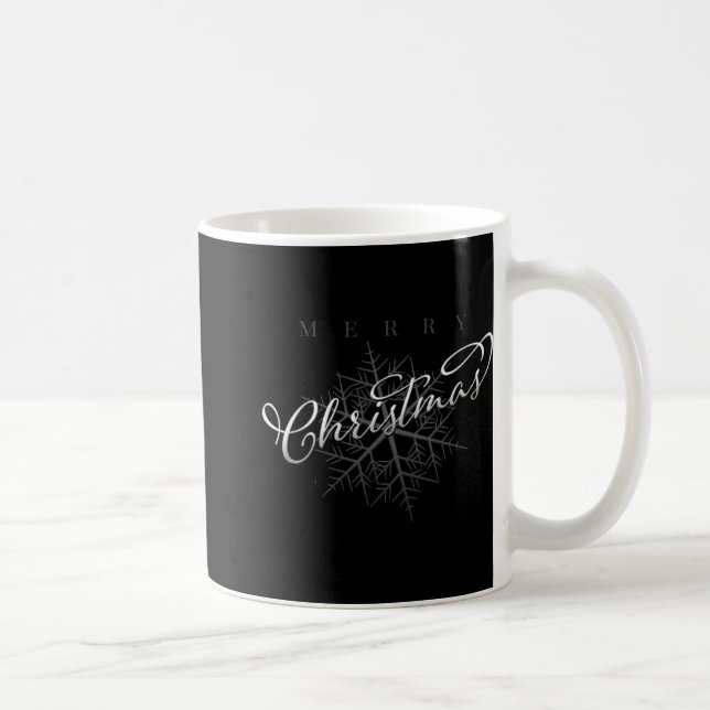 Caneca De Café Silver Snowflake Merry Christmas  (Direita)