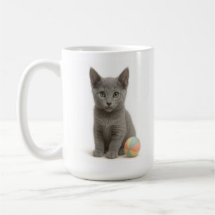 Caneca De Café Silver Whkers - Russo Blue Kitten