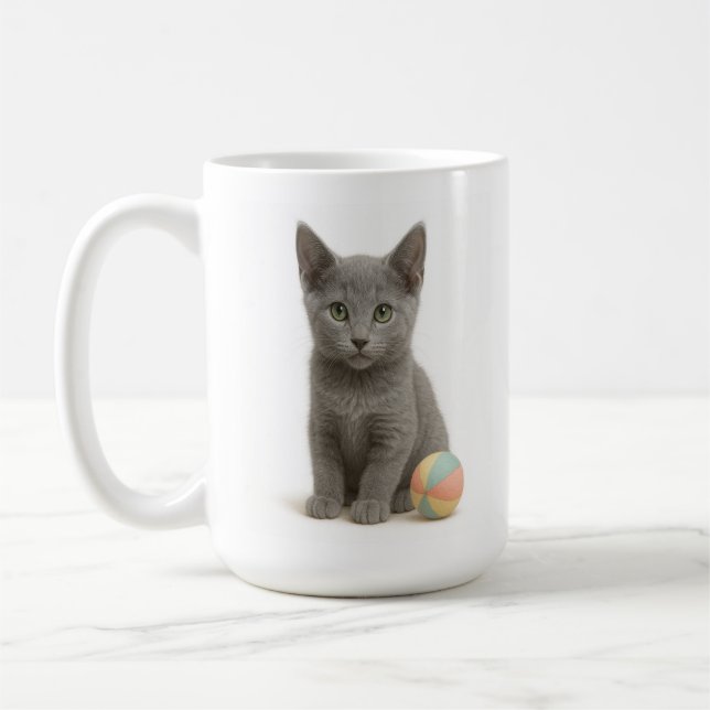 Caneca De Café Silver Whkers - Russo Blue Kitten (Esquerda)