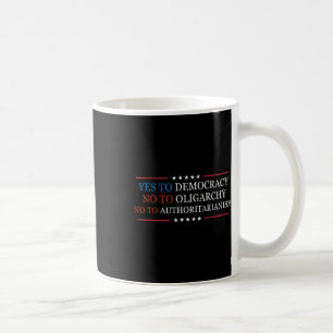 Caneca De Café Sim À Democracia Não A Oligarchy Bernie Sanders Qu