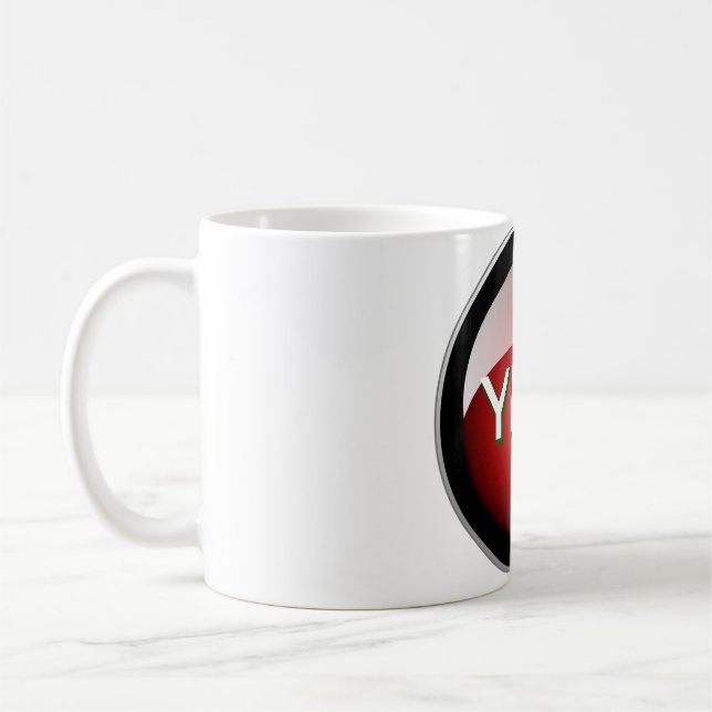 Caneca De Café SIM! Botão liga/desliga - Edição vermelha brilhant (Esquerda)