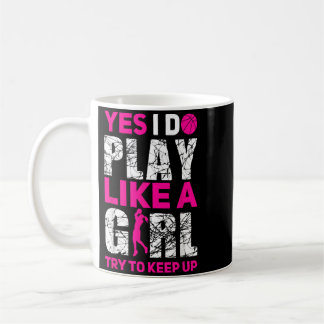 Caneca De Café Sim, Eu Jogo Como Uma Menina Beisebol
