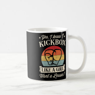 Caneca De Café Sim, eu sei que eu faço kickboxing como uma garota