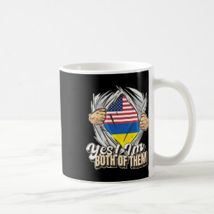 Caneca De Café Sim, eu sou ambos, dupla cidadania Ucrânia