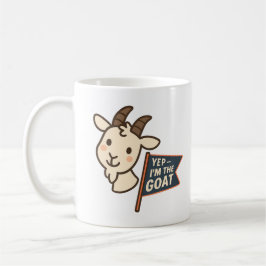 Caneca De Café Sim, eu sou o GOAT Designado de Cabeça de Bode Eng