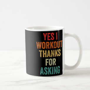 Caneca De Café Sim I Workout - Expressão de elevação de Piada
