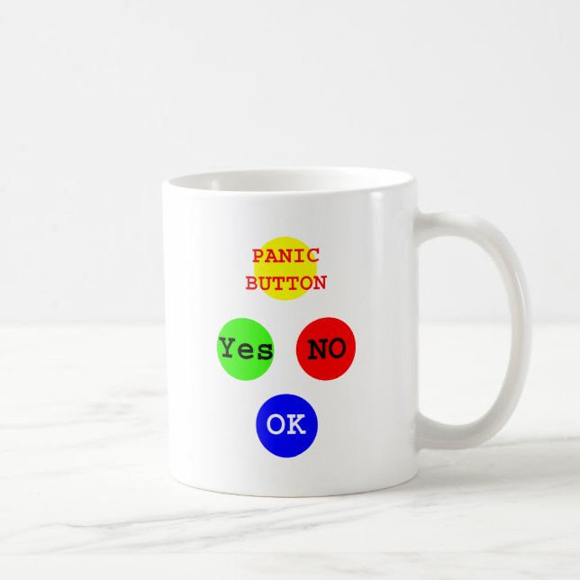 Caneca De Café Sim Não Botões O MUSEUM Zazzle Oferece (Direita)
