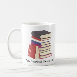 Caneca De Café Sim, Preciso De Todos Estes Livros Coffee Mug
