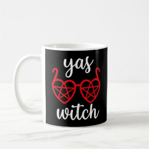 Caneca De Café Sim Simbruxa Coração Pentagrama Óculos Halloween