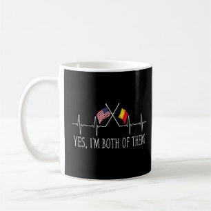 Caneca De Café Sim, sou ambos meio-americanos, meio belga H