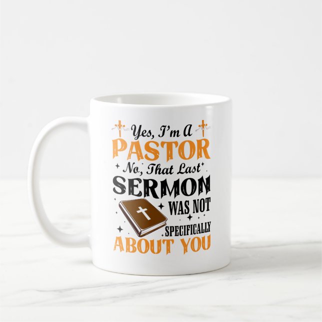 Caneca De Café Sim, sou o pastor Gift (Esquerda)