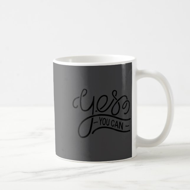 Caneca De Café Sim Você Pode Mulheres Homens Jovens Motivação Ins (Direita)