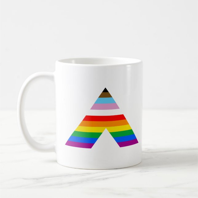 Caneca De Café Símbolo Ally do POC LGBTQ (Esquerda)