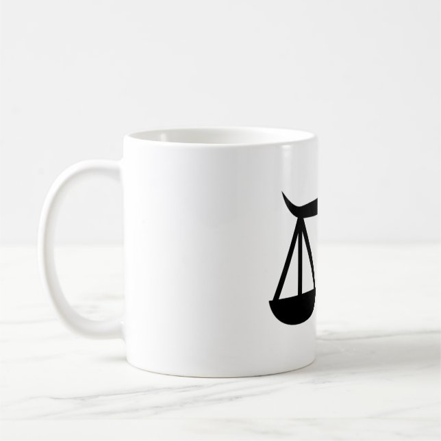 Caneca De Café Símbolo Astrológico Libra Sinal 6 (Esquerda)