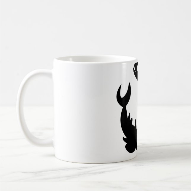 Caneca De Café Símbolo Astrológico peixes Sinal 7 (Esquerda)