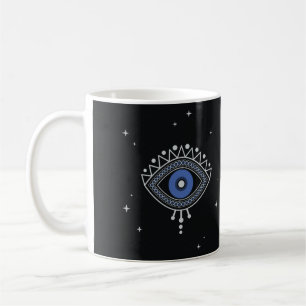 Caneca De Café Símbolo azul de proteção ocular boa sorte