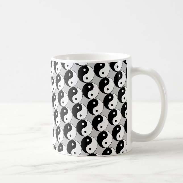 Caneca De Café Símbolo branco preto Yin Yang (Direita)