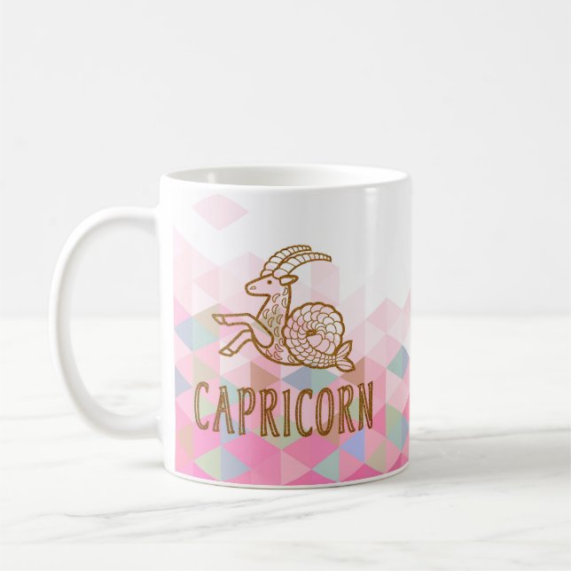Caneca De Café Símbolo Capricorn Zodiac (Esquerda)