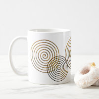 Símbolo Céltico Espiral - metálico dourado