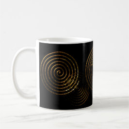 Caneca De Café Símbolo Céltico Espiral - metálico dourado