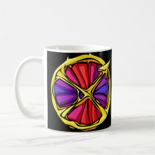 Caneca De Café Símbolo colorido pedra preciosa do Sagitário