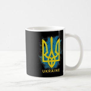 Caneca De Café Símbolo da Bandeira da Ucrânia Amor Paz e Boa Sort