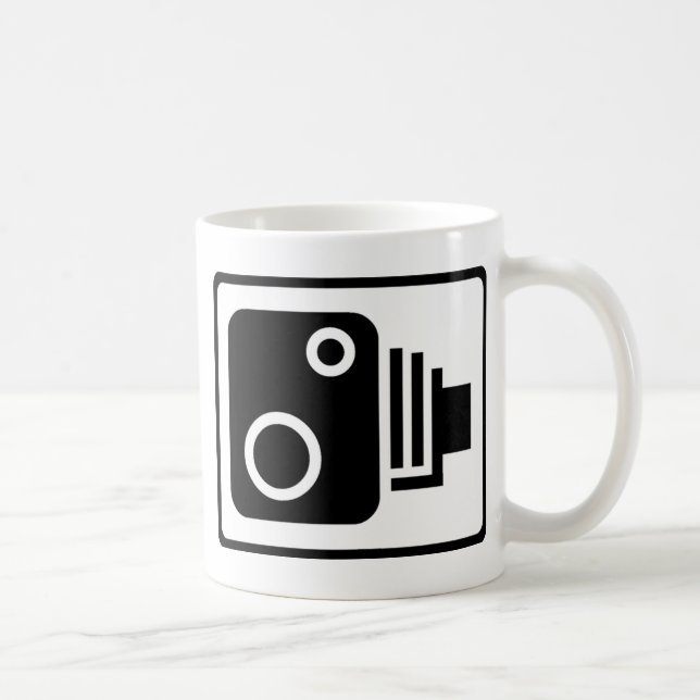 Caneca De Café Símbolo da câmera da velocidade (Direita)