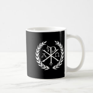 Caneca De Café Símbolo da Fé Cristã Chi Rho Alpha Omega