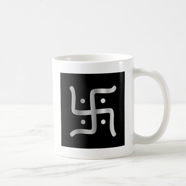 Caneca De Café Símbolo da suástica da religião do Jainism (Direita)
