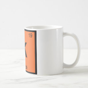 Caneca De Café Símbolo da Tabela Periódica da Química do K - Kimc