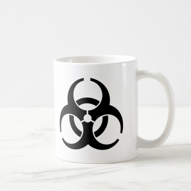 Caneca De Café Símbolo de advertência do Biohazard internacional (Direita)