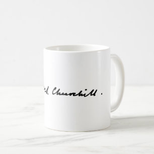 Caneca De Café símbolo de assinatura autógrafo de Winston Churchi