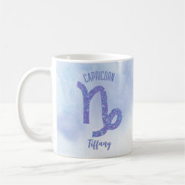 Caneca De Café Símbolo de Astrologia de Capricórnio Cujo Roxo Per