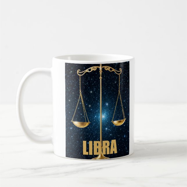 Caneca De Café Símbolo de astrologia de Libra (Esquerda)