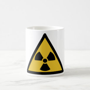 Caneca De Café Símbolo de aviso de radiação (perigo radioativo)