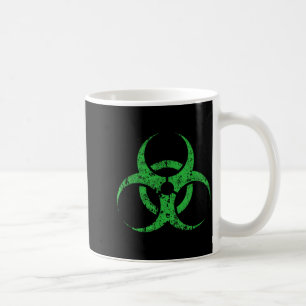 Caneca De Café Símbolo de Biohazard Vintage Verde Engraçado Hallo